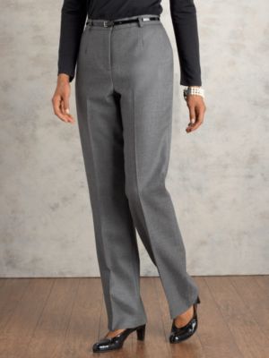 Worsted Wool Flannel True Fit Trousers | Chatspan